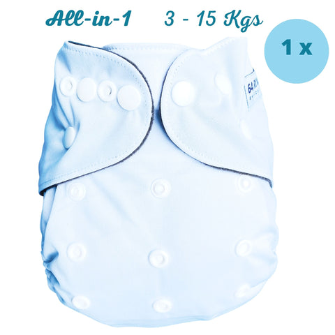All-in-1 washable diaper white (3-15 kgs)
