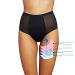 NATHALIE menstrual panty   sizes 36-50   Black